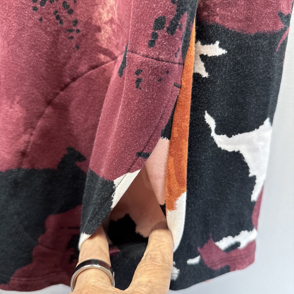 Susan Graver Weekend Top Size 3X Watercolor Colorful Floral Long Sleeve Pockets - Picture 6 of 9